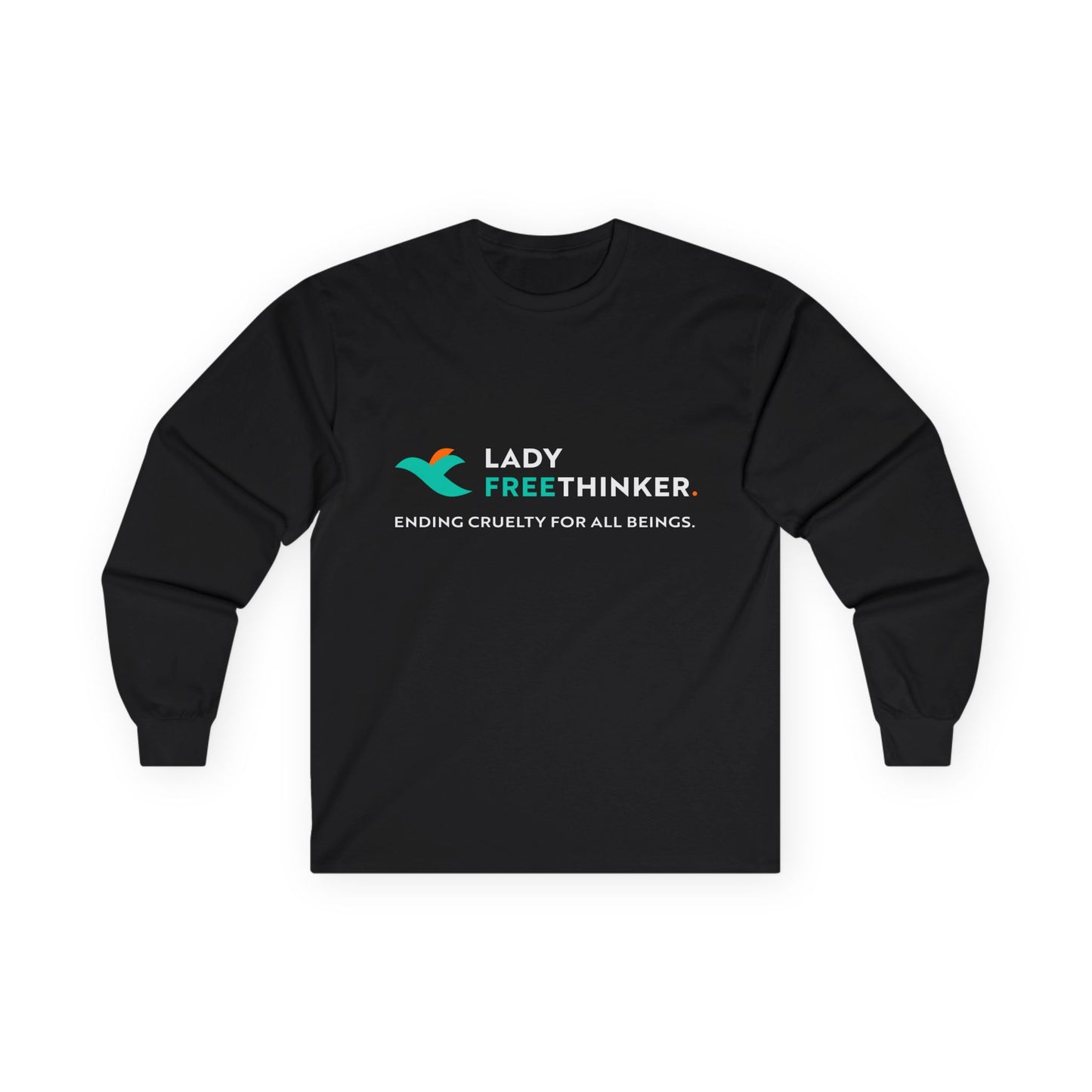LFT Tagline Unisex Ultra Cotton Long Sleeve Tee Black Background