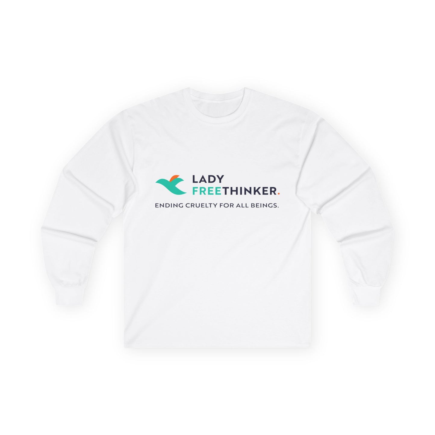 LFT Logo Unisex Ultra Cotton Long Sleeve Tee WHITE