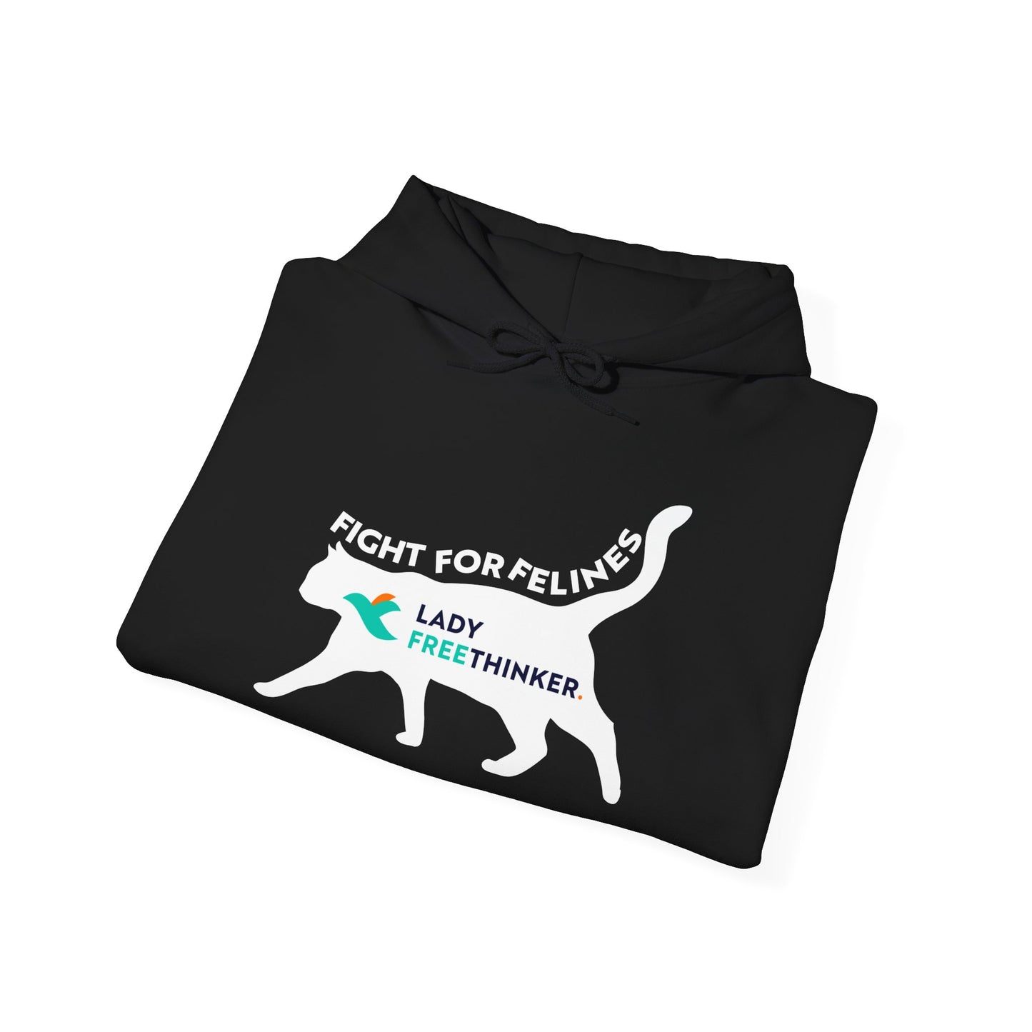 Fight For Felines Hooded Sweatshirt - Lady Freethinker Store