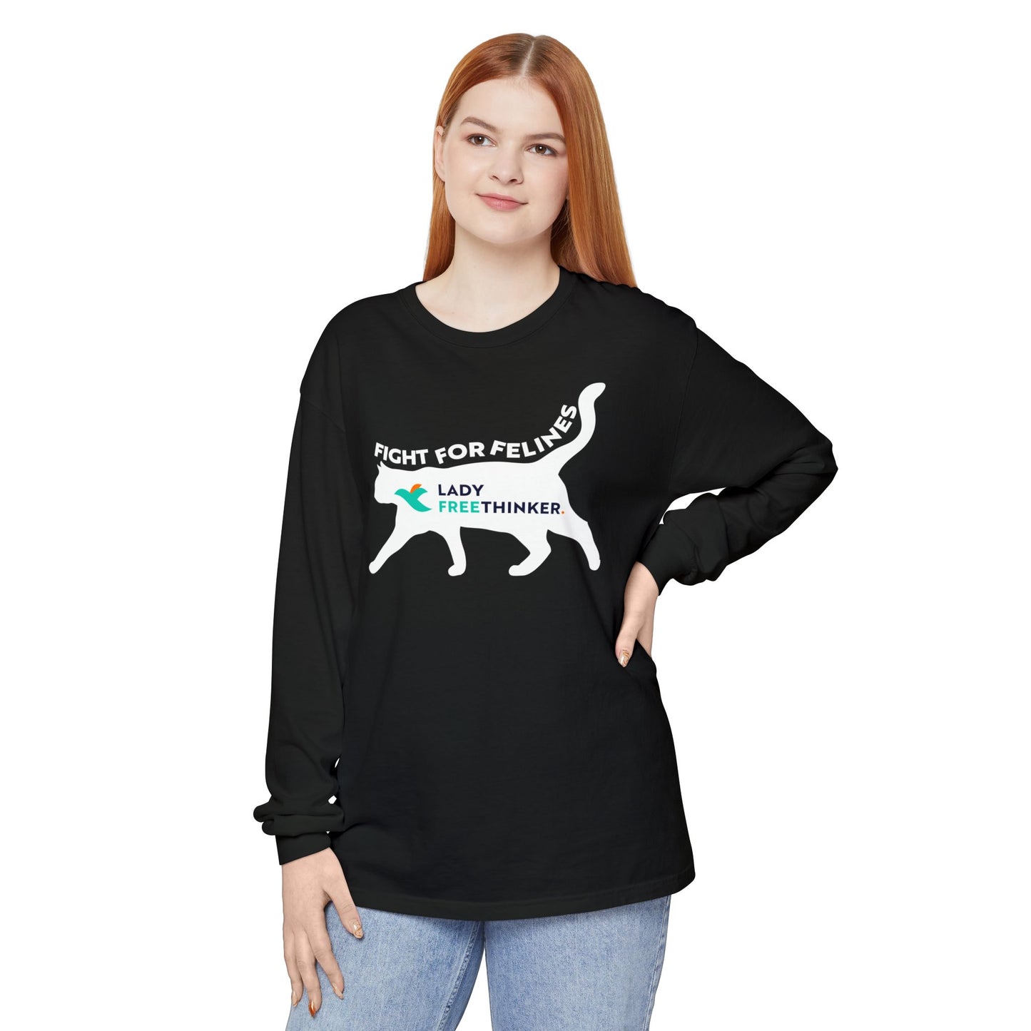 Fight For Felines Long Sleeve T-Shirt - Lady Freethinker Store