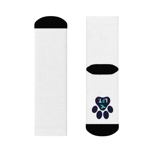 Paw Print Crew Socks