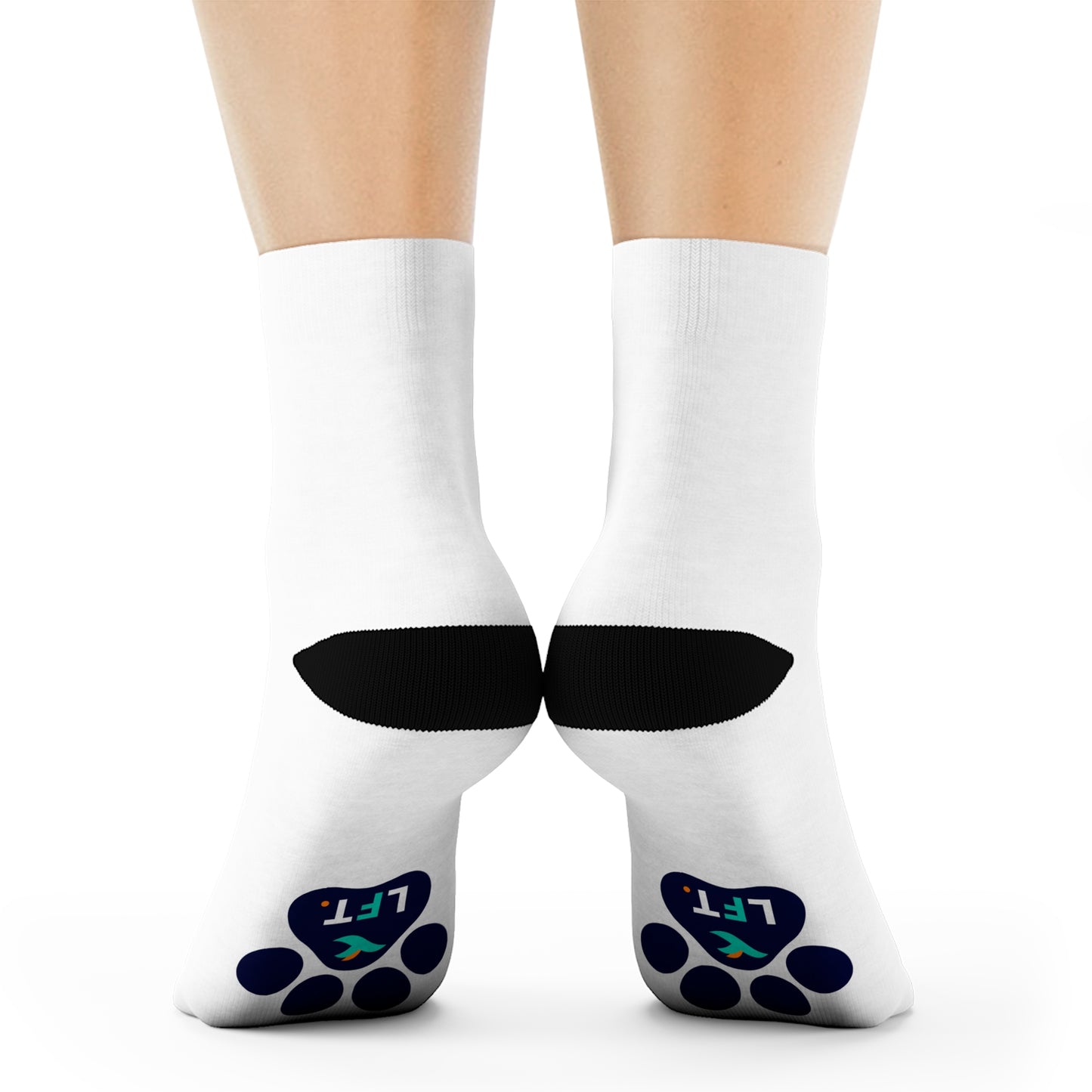 Paw Print Crew Socks