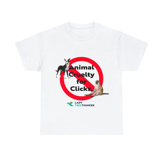 Stop Animal Cruelty for Clicks Unisex Heavy Cotton Tee