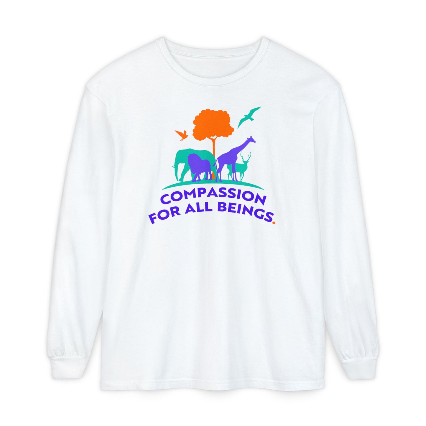 Compassion w/ Logo On Back Long Sleeve T-Shirt