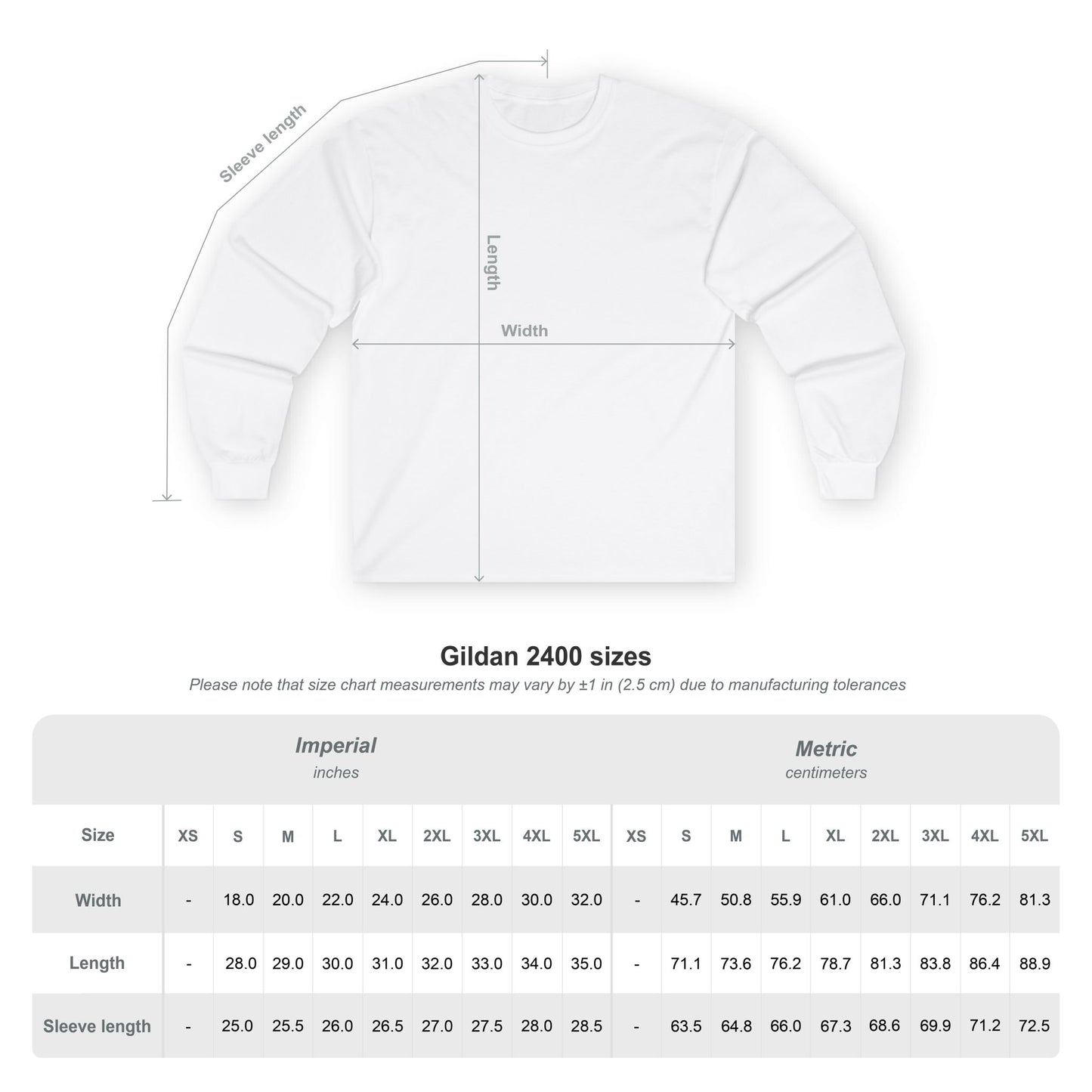 LFT Logo Unisex Ultra Cotton Long Sleeve Tee WHITE