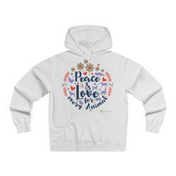 'Peace and Love for Every Animal' Hoodie - Lady Freethinker Store